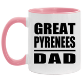 Great Pyrenees Dad - 11oz Accent Mug Pink