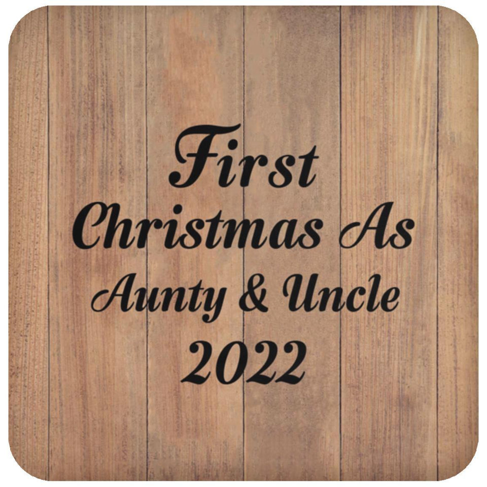 First Christmas As Aunty & Uncle 2022 - Drink Coaster C