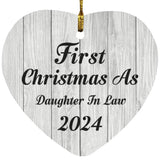 First Christmas As Daughter In Law 2024 - Heart Ornament F
