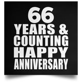 Happy 66th Anniversary 66 Years & Counting - Poster Square