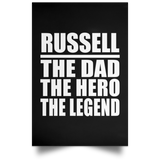 Russell The Dad The Hero The Legend - Poster Portrait