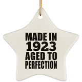 101st Birthday Made In 1923 Aged to Perfection - Star Ornament