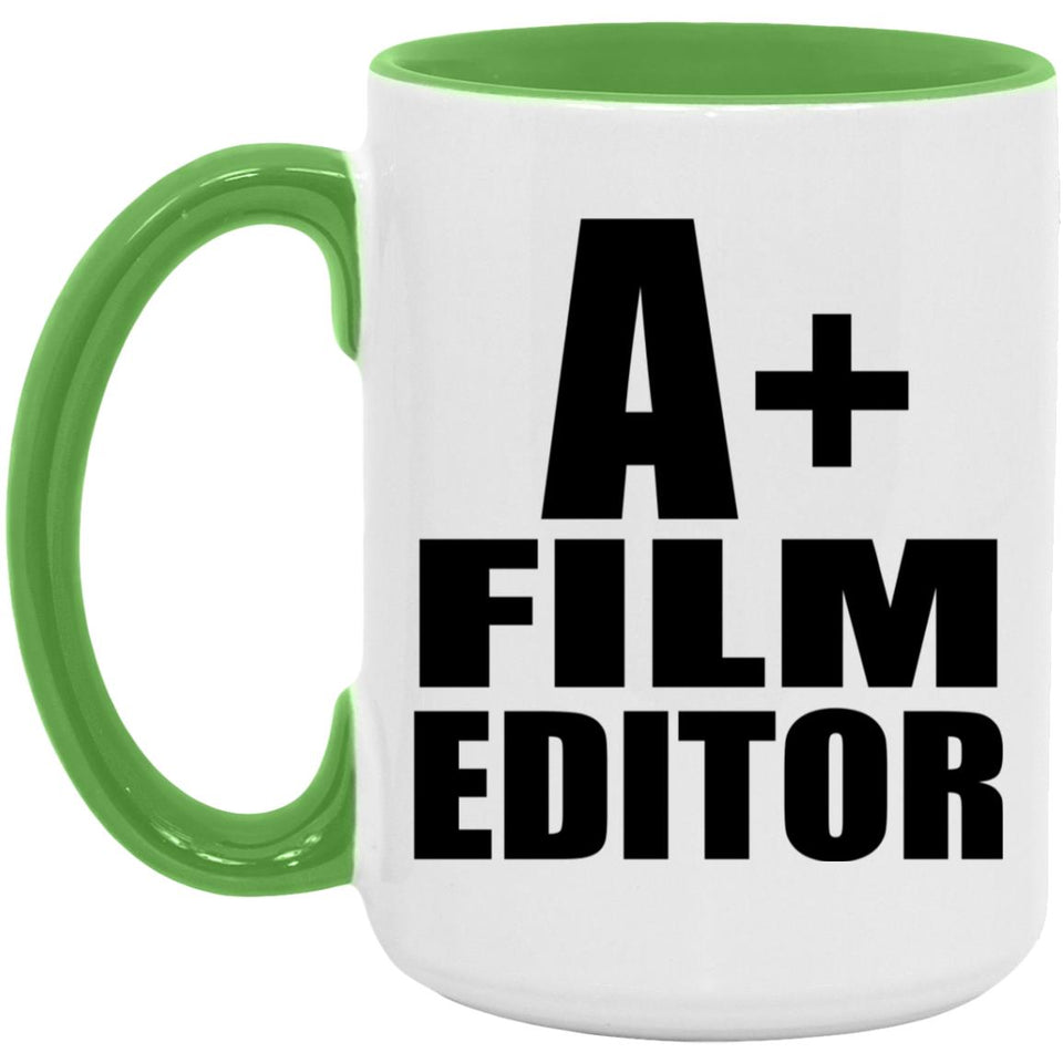 A+ Film Editor - 15oz Accent Mug Green