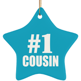 Number One #1 Cousin - Star Ornament