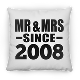 16th Anniversary Mr & Mrs Since 2008 - Throw Pillow