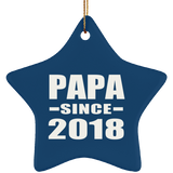 Papa Since 2018 - Star Ornament