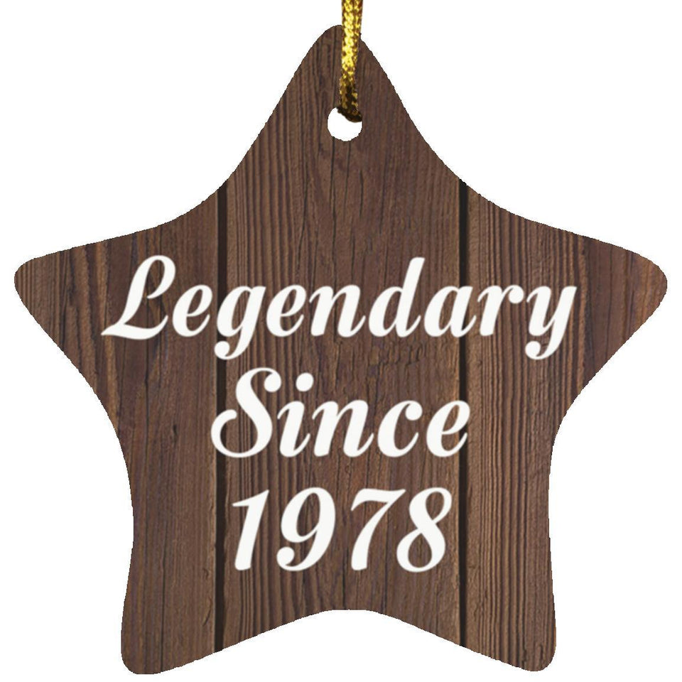 46th Birthday Legendary Since 1978 - Star Ornament D