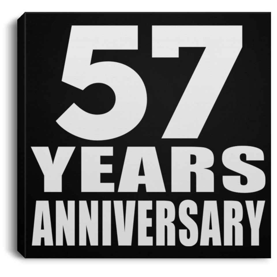 57th Anniversary 57 Years Anniversary - Canvas Square