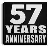 57th Anniversary 57 Years Anniversary - Canvas Square