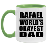 Rafael World's Okayest Dad - 11oz Accent Mug Green