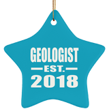 Geologist Established EST. 2018 - Star Ornament