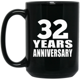 32nd Anniversary 32 Years - 15 Oz Coffee Mug Black