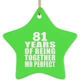 81st Anniversary 81 Years Of Being Mr Perfect - Star Ornament