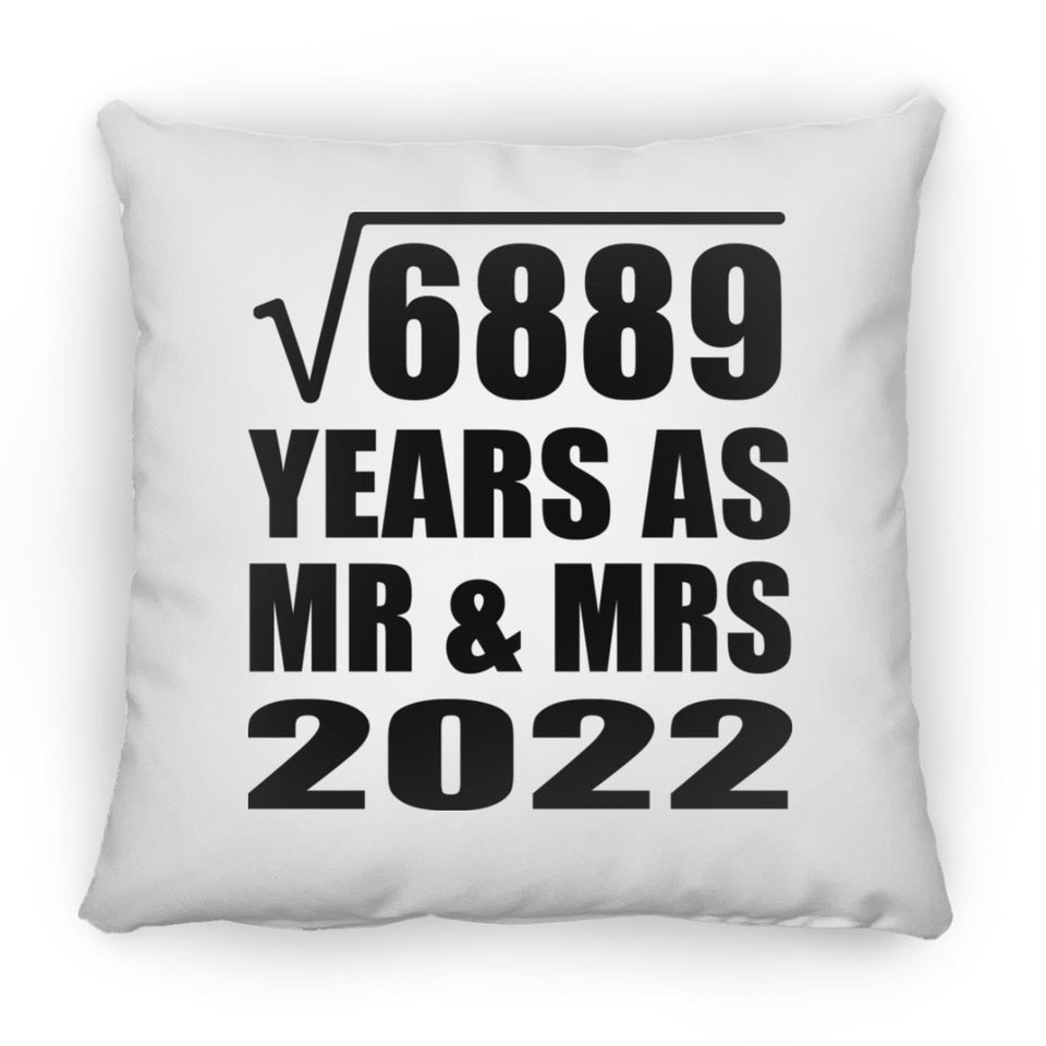 83rd Anniversary Square Root of 6889 Years As Mr & Mrs 2022 - Throw Pillow