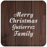 Merry Christmas Gutierrez Family - Drink Coaster D