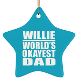 Willie World's Okayest Dad - Star Ornament