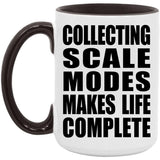 Collecting Scale Modes Makes Life Complete - 15oz Accent Mug Black