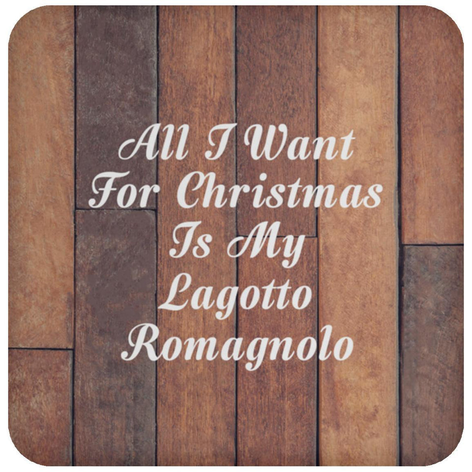 All I Want For Christmas Is My Lagotto Romagnolo - Drink Coaster E