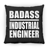 Badass Industrial Engineer - Throw Pillow Black