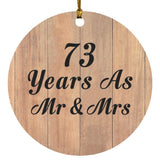 73 Years As Mr & Mrs - Circle Ornament C