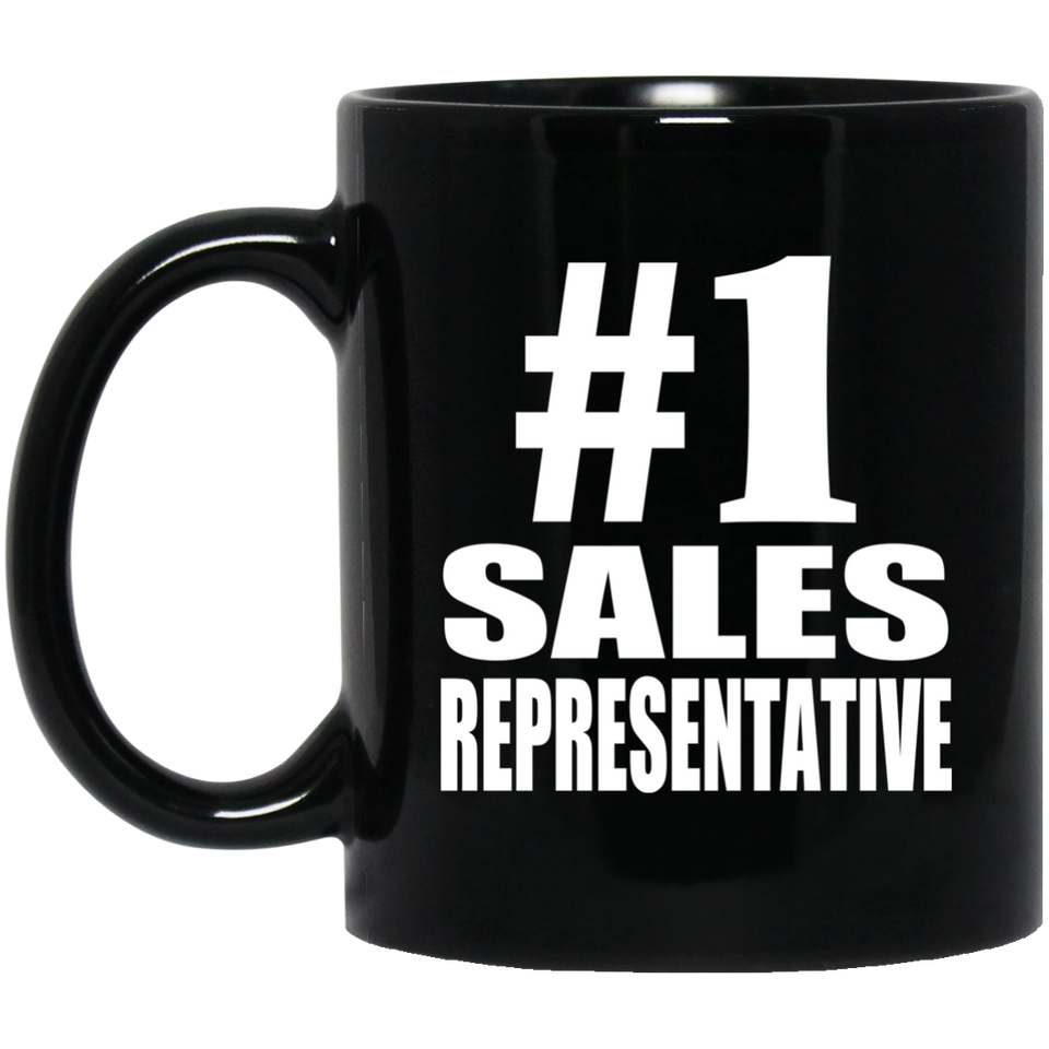 Number One #1 Sales Representative - 11 Oz Coffee Mug Black