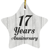 17th Anniversary 17 Years Anniversary - Star Ornament F