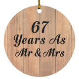 67 Years As Mr & Mrs - Circle Ornament C