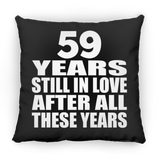 59th Anniversary 59 Years Still In Love After These Years - Throw Pillow Black