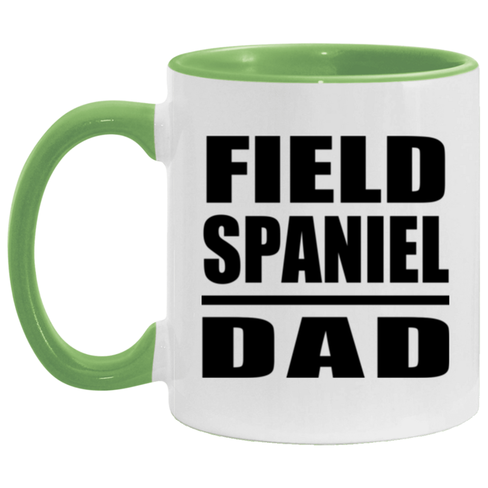 Field Spaniel Dad - 11oz Accent Mug Green
