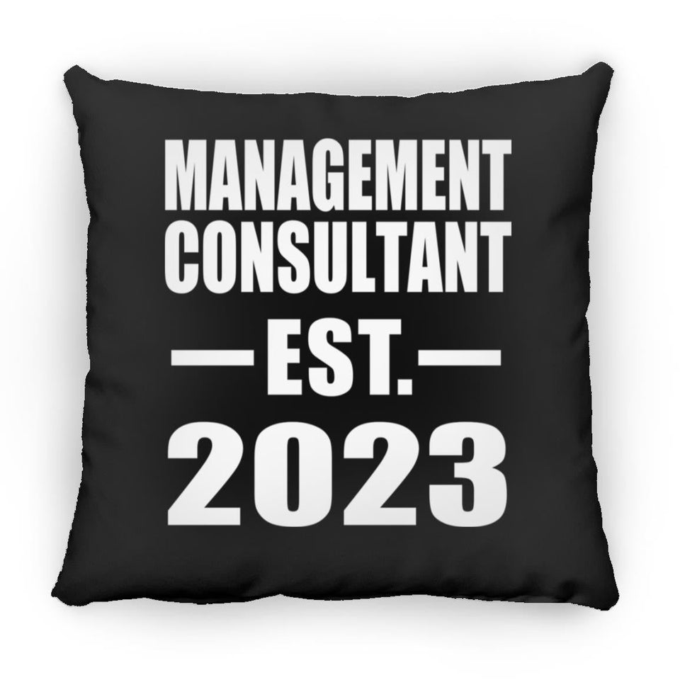Management Consultant Established EST. 2023 - Throw Pillow Black