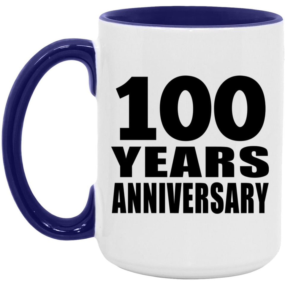 100th Anniversary 100 Years Anniversary - 15oz Accent Mug Purple