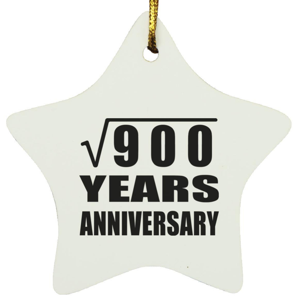 30th Anniversary Square Root of 900 Years Anniversary - Star Ornament