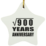 30th Anniversary Square Root of 900 Years Anniversary - Star Ornament