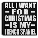 All I Want For Christmas Is My French Spaniel - Canvas Square
