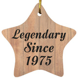 49th Birthday Legendary Since 1975 - Star Ornament C