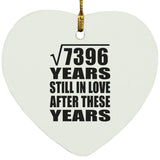 86th Anniversary Square Root of 7396 Years Still In Love - Heart Ornament