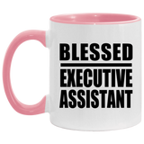 Blessed Executive Assistant - 11oz Accent Mug Pink