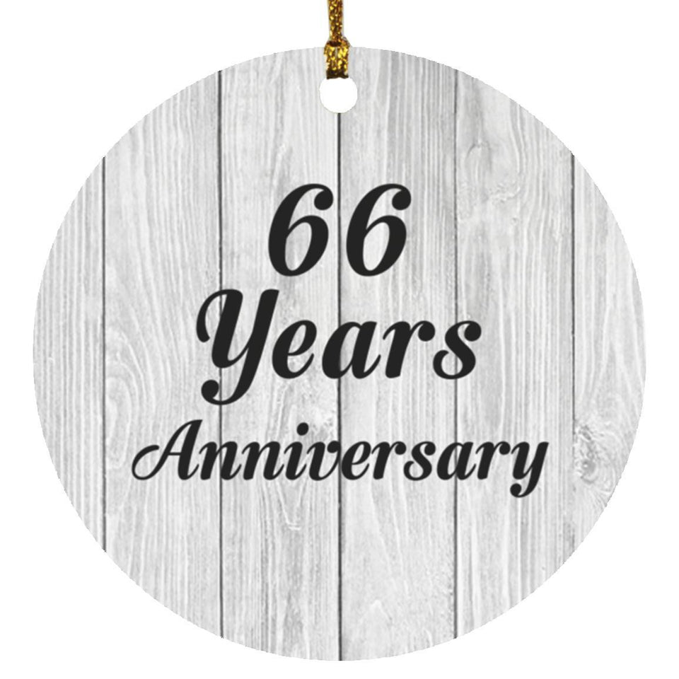66th Anniversary 66 Years Anniversary - Circle Ornament F