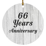 66th Anniversary 66 Years Anniversary - Circle Ornament F