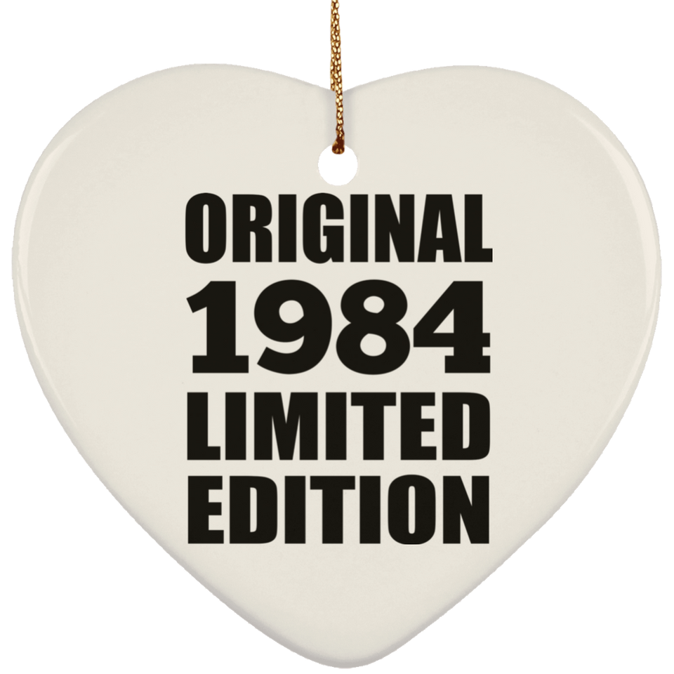 40th Birthday Original 1984 Limited Edition - Heart Ornament