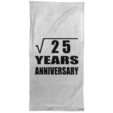 5th Anniversary Square Root of 25 Years Anniversary - Hand Towel