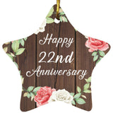 Happy 22nd Anniversary - Star Ornament A