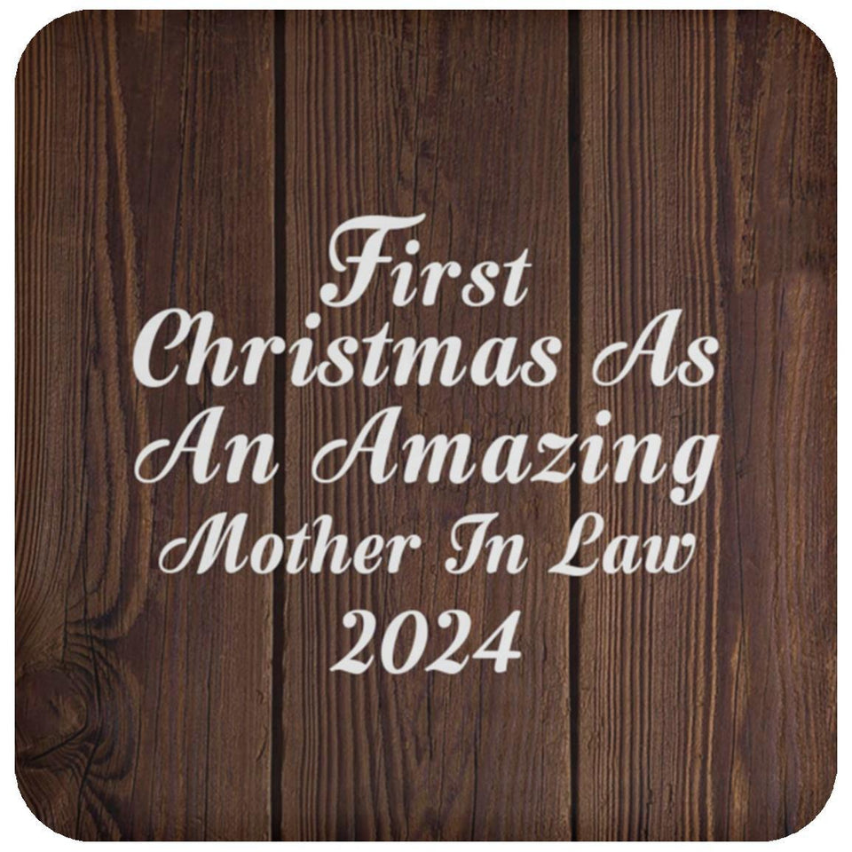 First Christmas As An Amazing Mother In Law 2024 - Drink Coaster D