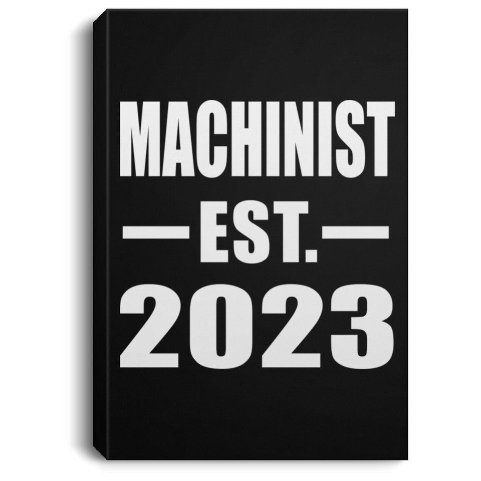 Machinist Established EST. 2023 - Canvas Portrait