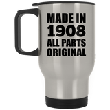 116th Birthday Made in 1908 All Parts Original - Silver Travel Mug