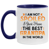 I Am Not Spoiled I Just Have The Best Grandpa In The World - 11oz Accent Mug Purple