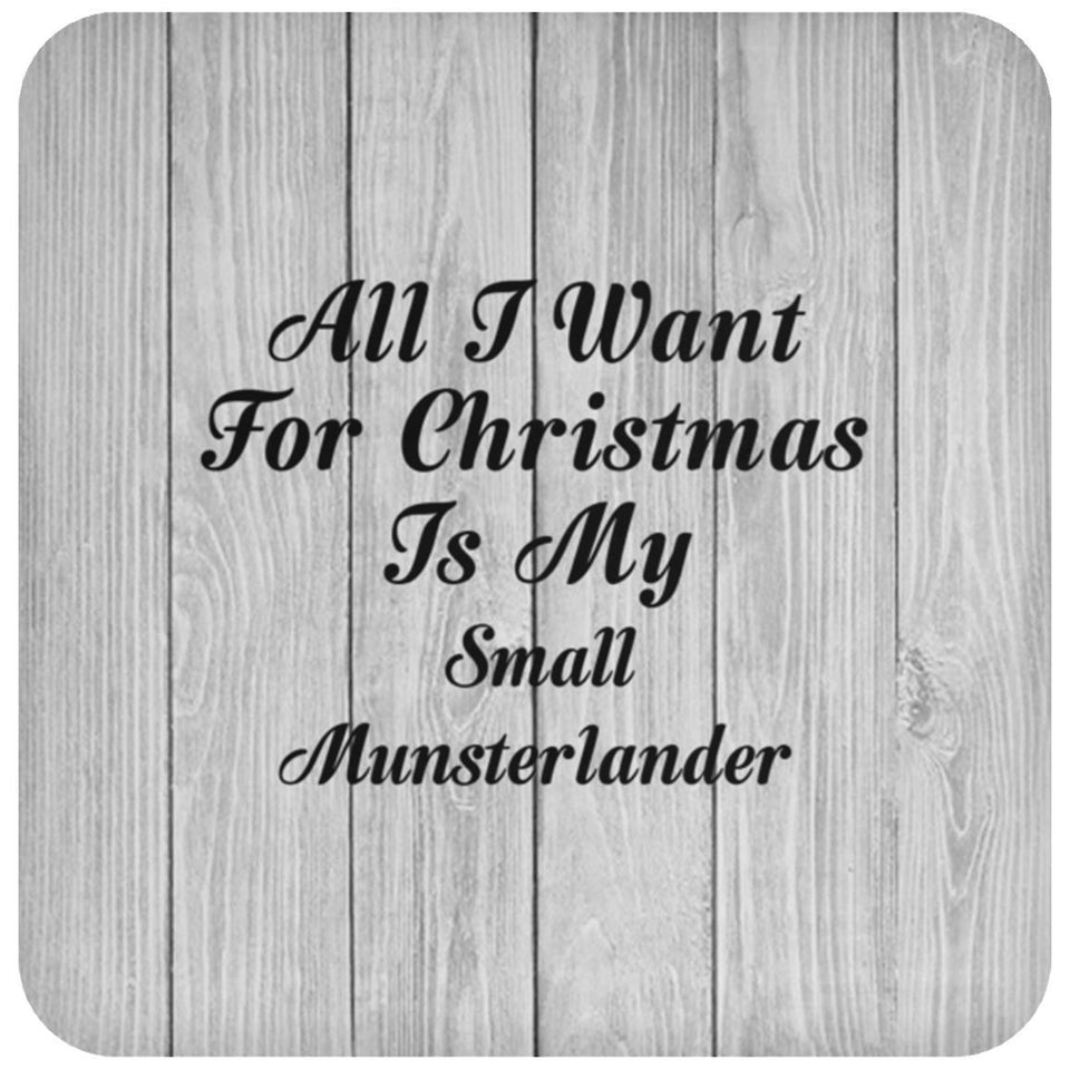 All I Want For Christmas Is My Small Munsterlander - Drink Coaster F