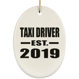 Taxi Driver Established EST. 2019 - Oval Ornament