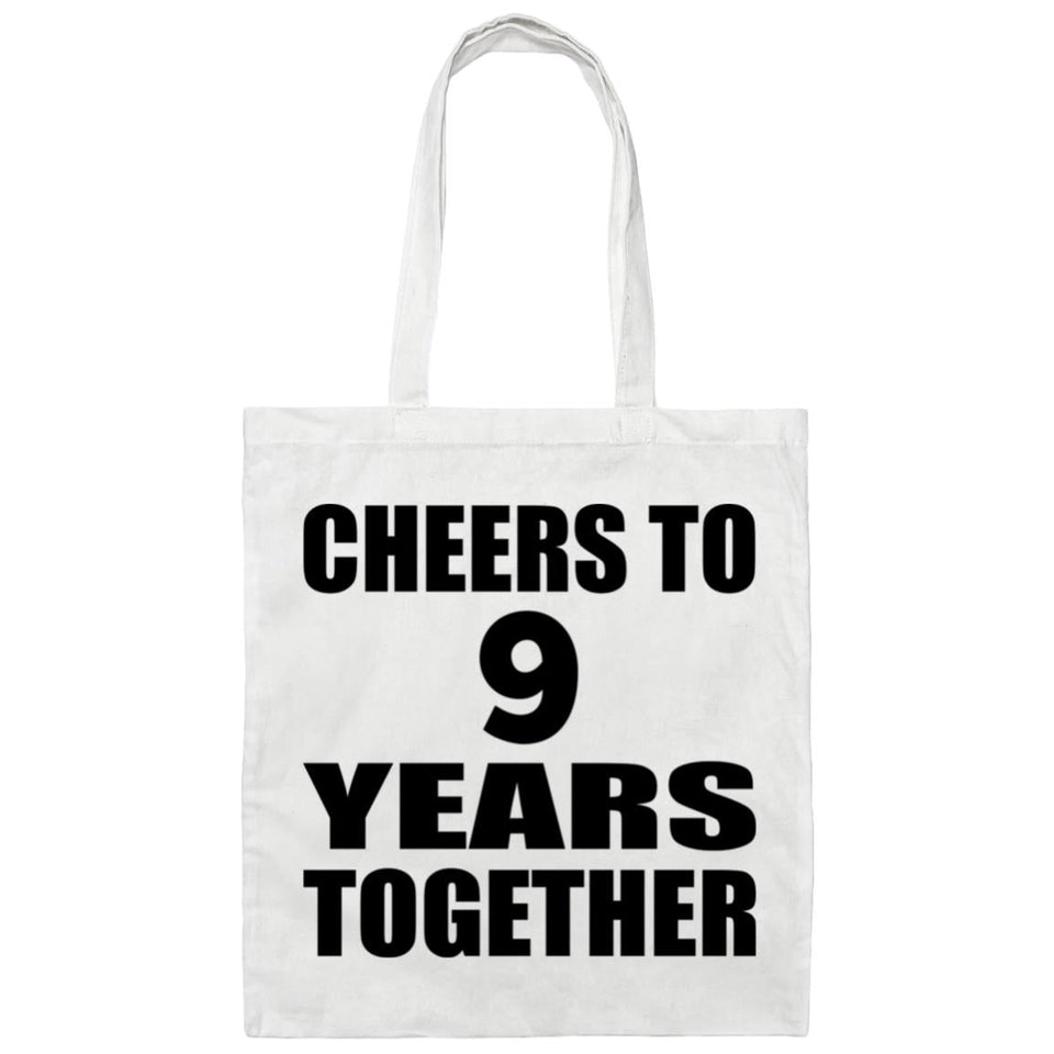 9th Anniversary Cheers To 9 Years Together - Tote Bag White