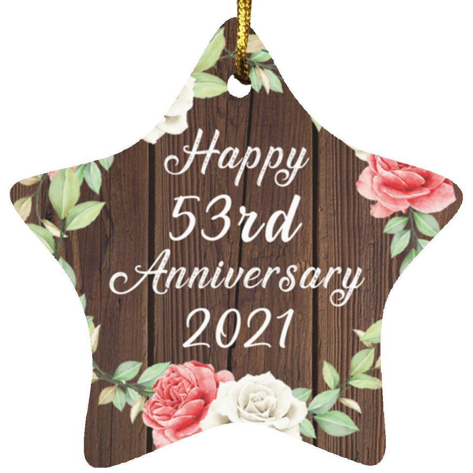 Happy 53rd Anniversary 2021 - Star Ornament A